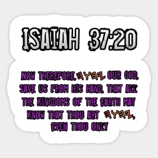 Isaiah 37:20 Sticker